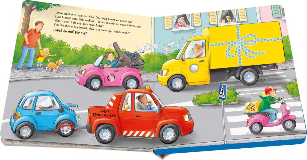 Ravensburger Buch Pappbilderbuch Mitmachen Hör mal hin Wer hupt da? Unsere Fahrzeuge 42116