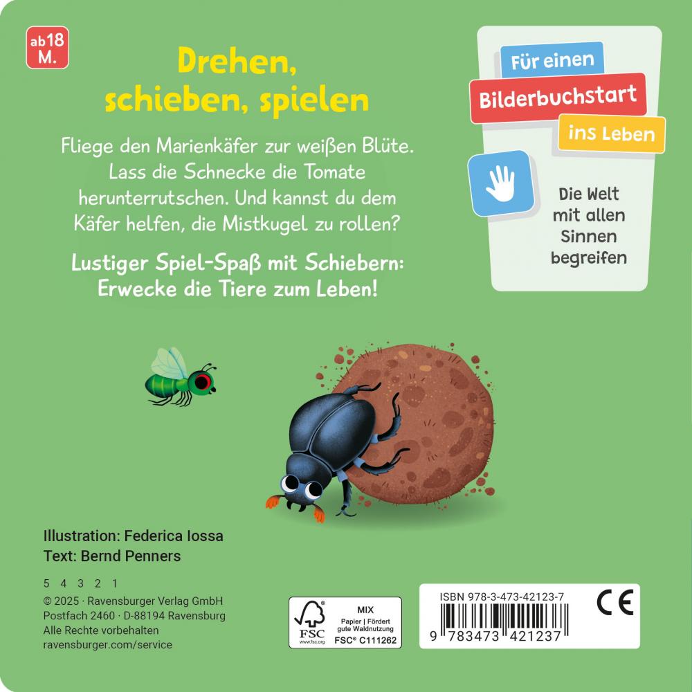 Ravensburger Buch Pappbilderbuch Mitmachen Mein Schiebe Mitmachbuch Kleine Tiere 42123