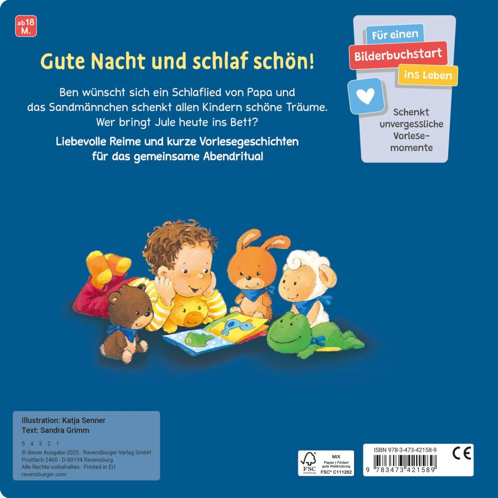 Ravensburger Buch Pappbilderbuch Vorlesen Mein erstes großes Gutenacht Buch 42158