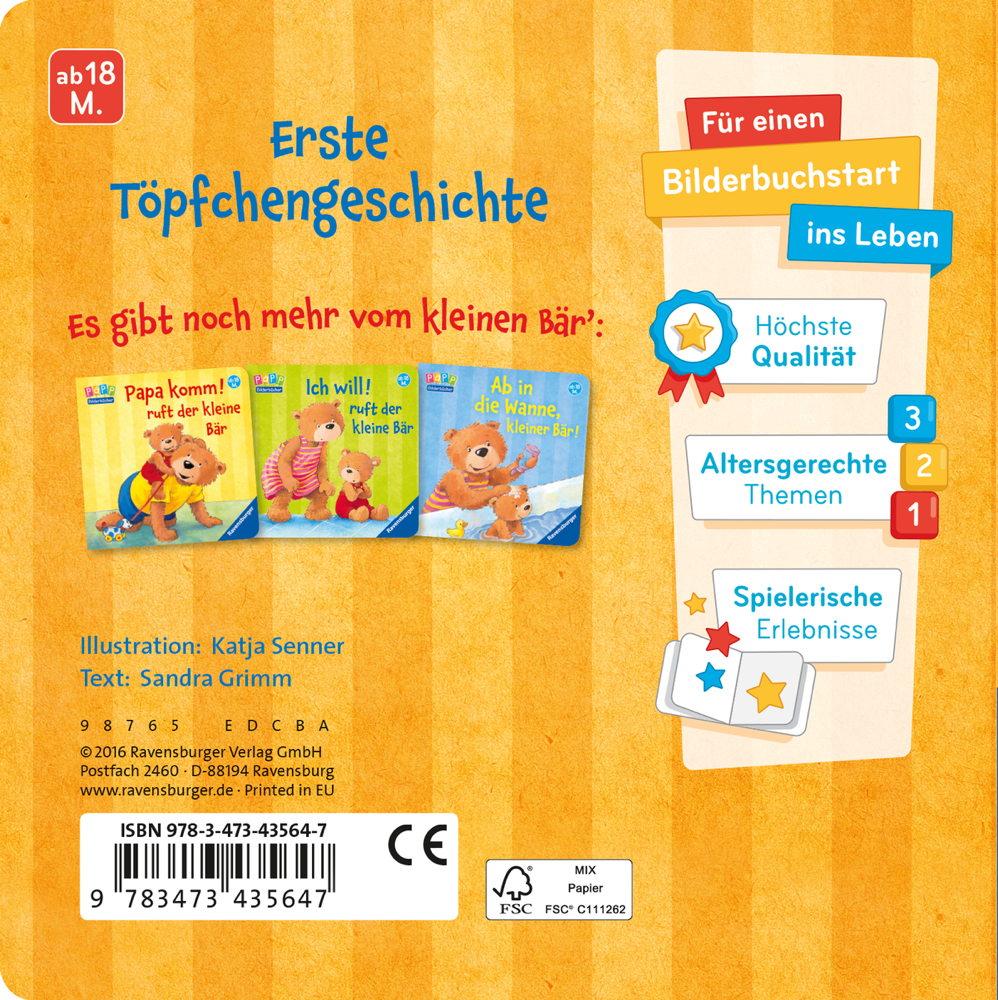 Ravensburger Pappbilderbuch Musst du Pipi, kleiner Bär? 43564