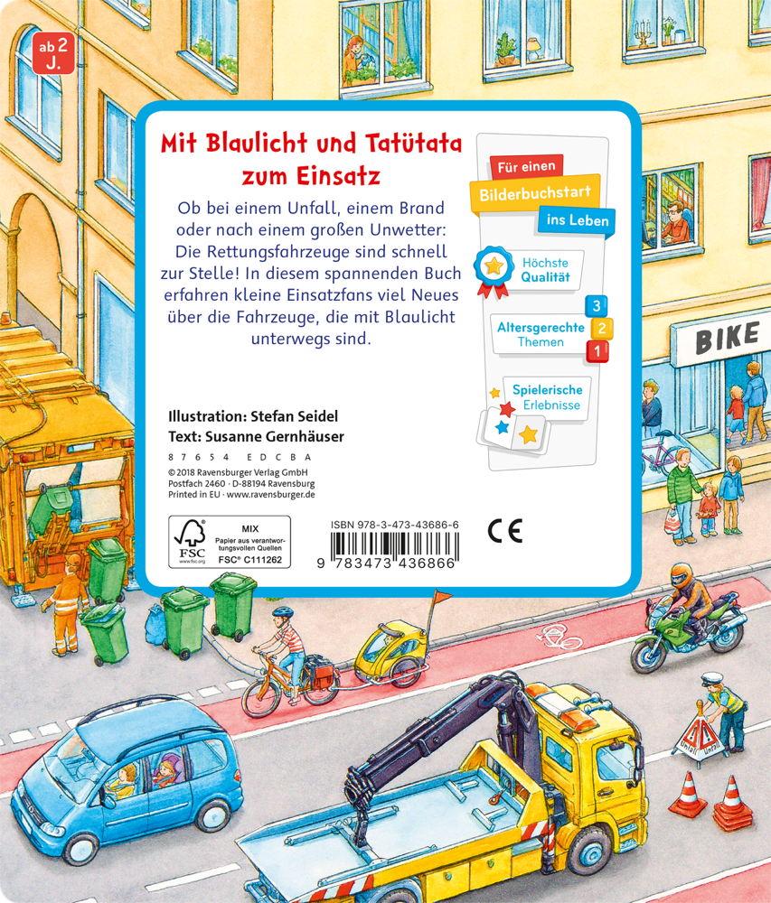 Ravensburger Pappbilderbuch Sachen suchen Einsatzfahrzeuge 43686