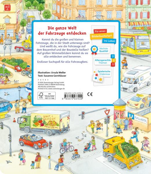 Ravensburger Pappbilderbuch Mein großes Sachen suchen Viele, viele Fahrzeuge 43742