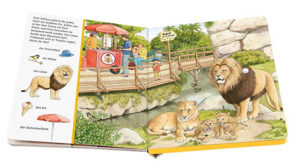 Ravensburger Pappbilderbuch Sachen suchen, Sachen hören Im Zoo 43803