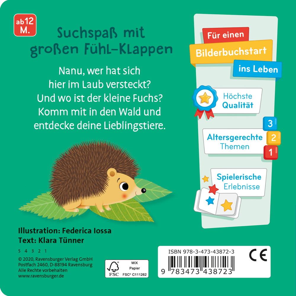 Ravensburger Pappbilderbuch Wo bist du, kleiner Fuchs? 43872