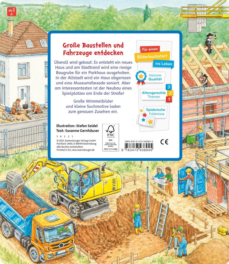 Ravensburger Pappbilderbuch Mein großes Sachen suchen Viele, viele Baustellen 43894