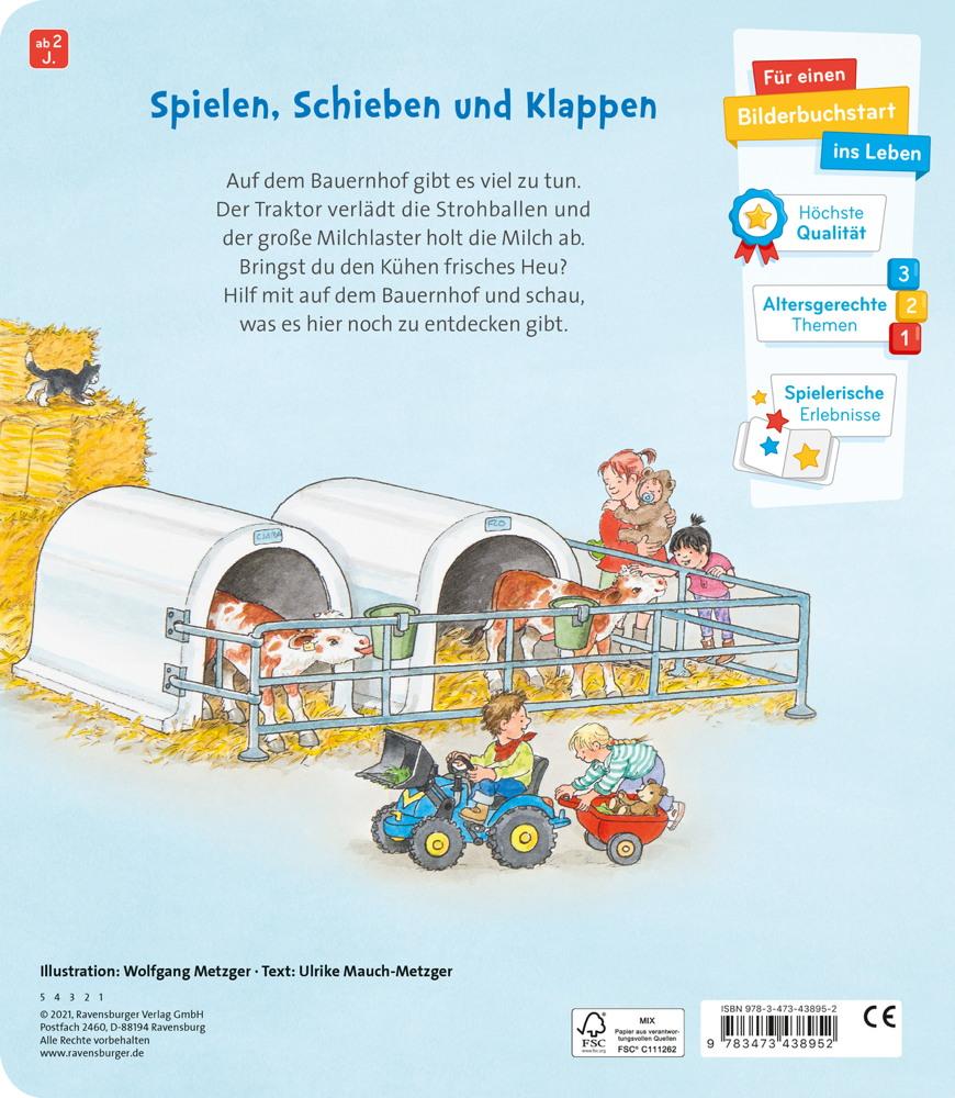 Ravensburger Pappbilderbuch Aufladen Abfahren Auf dem Bauernhof 43895