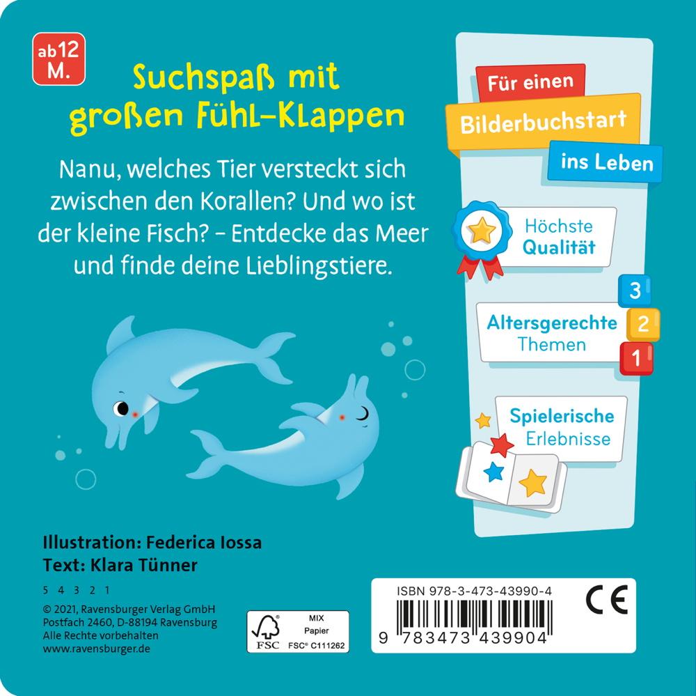 Ravensburger Pappbilderbuch Wo bist du, kleiner Fisch? 43990