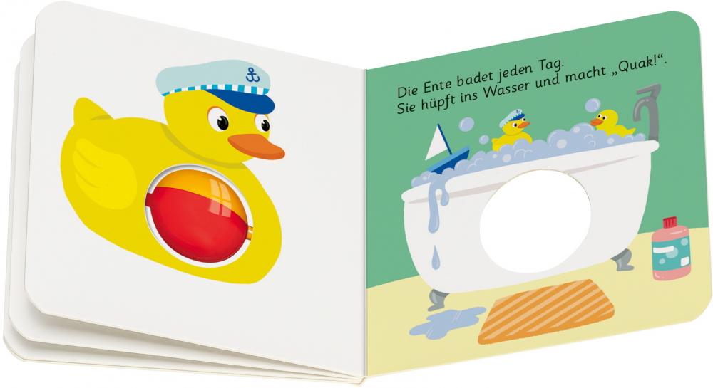 Ravensburger Buch Pappbilderbuch play+ schütteln, rasseln, spielen Erste Sachen 45624