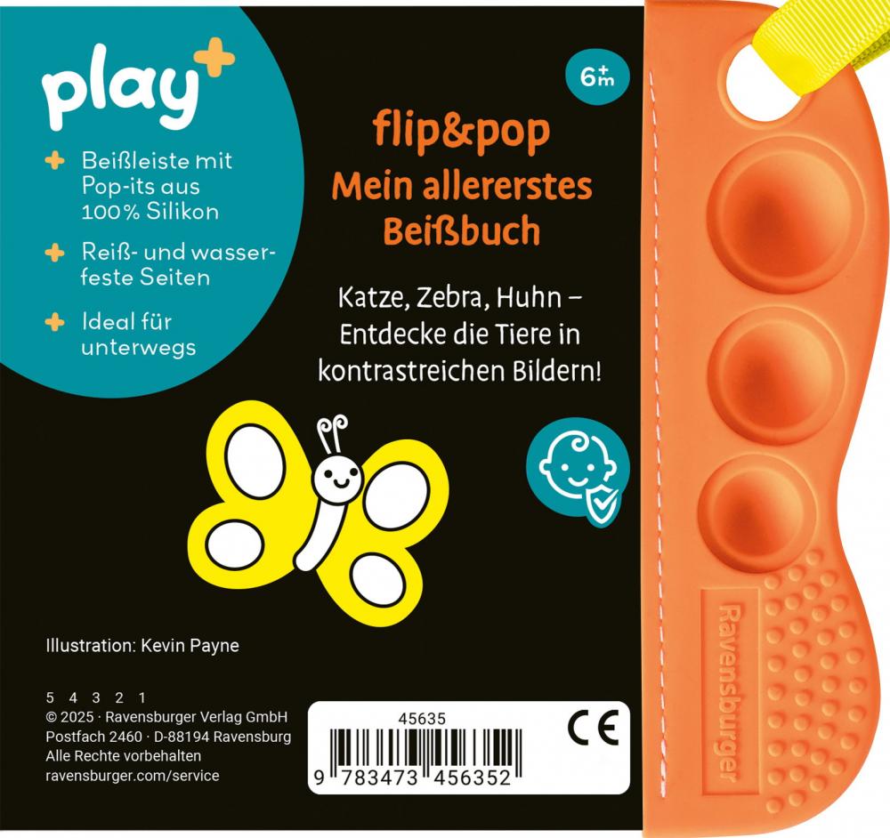 Ravensburger Buch Play+ flip&pop Meine Tiere ab 6 Monate 45635