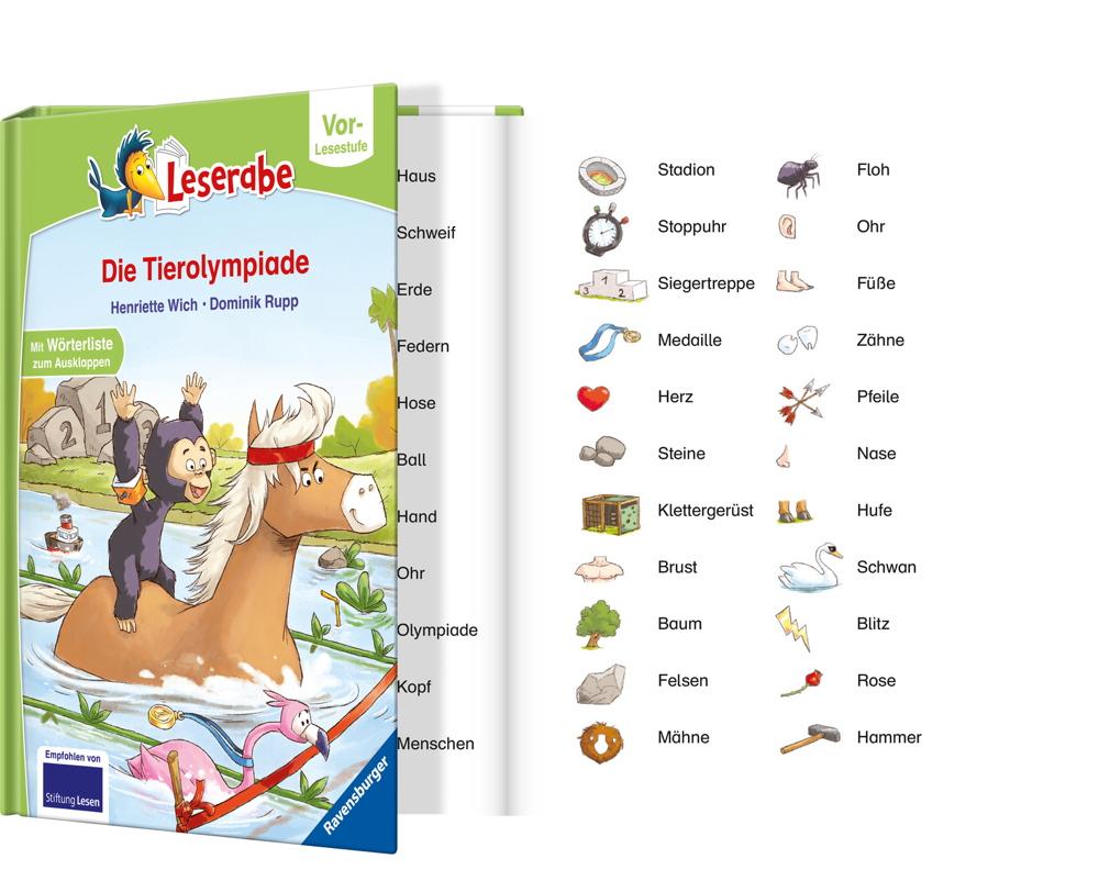 Ravensburger Buch Erstlesetitel Leserabe Vor-Lesestufe Die Tierolympiade 46024