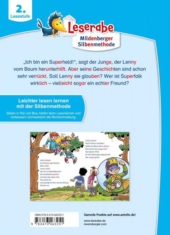 Ravensburger Buch Erstlesetitel Leserabe Mildenberger-Silbenmethode Mein Freund, der Superheld 46325