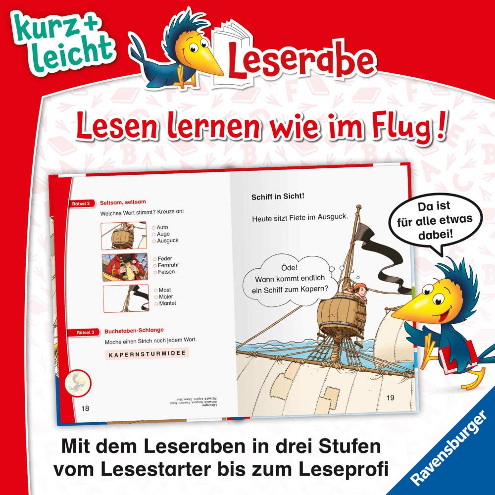 Ravensburger Buch Leserabe 1. Lesestufe Kurz und leicht Klar zum Entern, Piraten? 46375