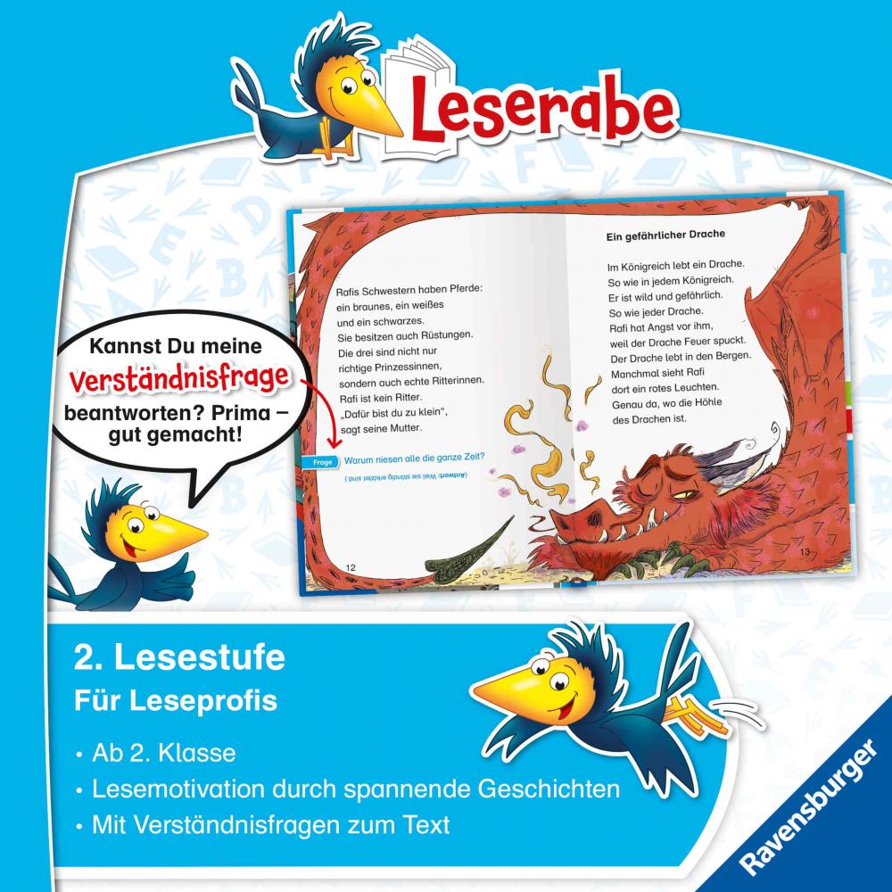 Ravensburger Buch Erstlesetitel Leserabe 2. Lesestufe Ritter Rafi und das Feuer des Drachen 46396