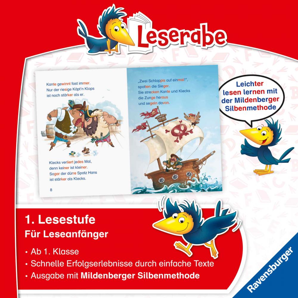 Ravensburger Buch Erstlesetitel Leserabe mit Mildenberger Silbenmethode Wilde Piratenabenteuer 46414