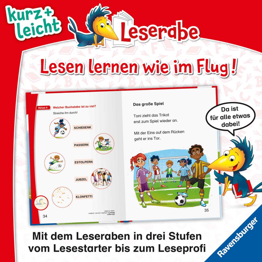 Ravensburger Buch Leserabe 1. Lesestufe Kurz und leicht Tonis magisches Fußball Trikot 46421