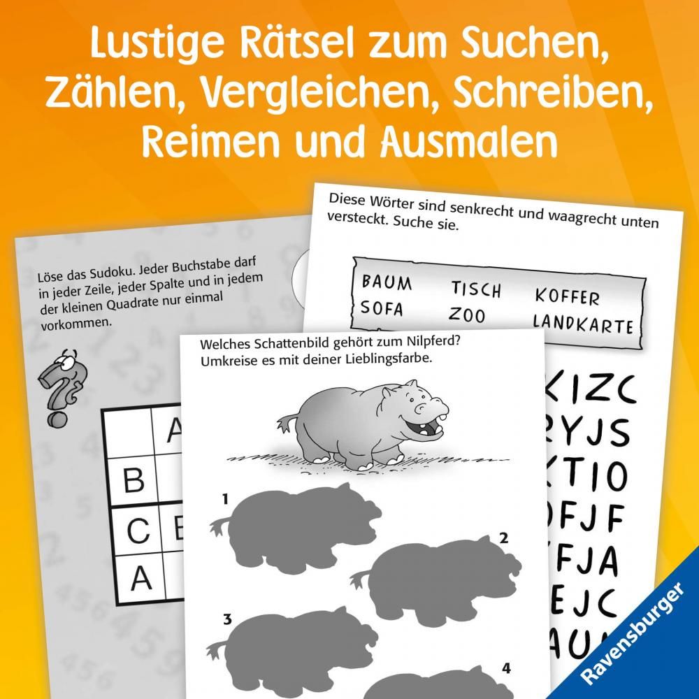 Ravensburger Buch Quiz und Rätsel Spiel & Spaß Grundschul Rätselspaß für unterwegs 48850