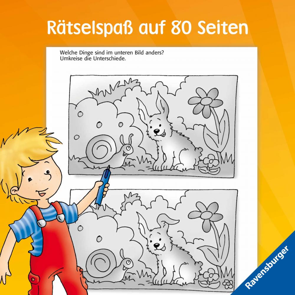 Ravensburger Buch Quiz und Rätsel Spiel & Spaß Vorschul Rätselspaß für unterwegs 48851