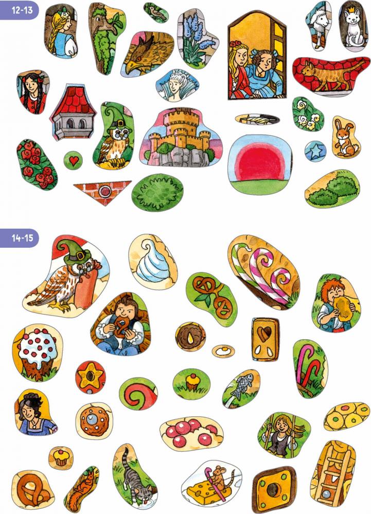 Ravensburger Buch Quiz und Rätsel Wimmeln, Rätseln, Stickern Märchen 48871