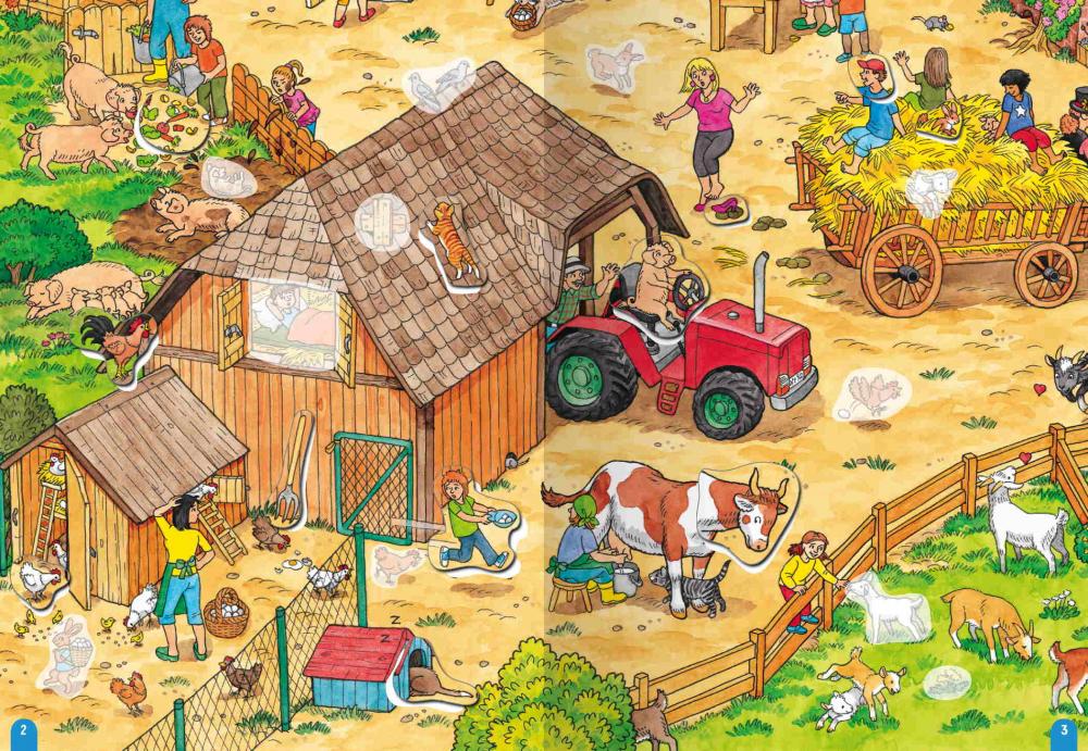 Ravensburger Buch Quiz und Rätsel Wimmeln, Rätseln, Stickern Tiere 48873