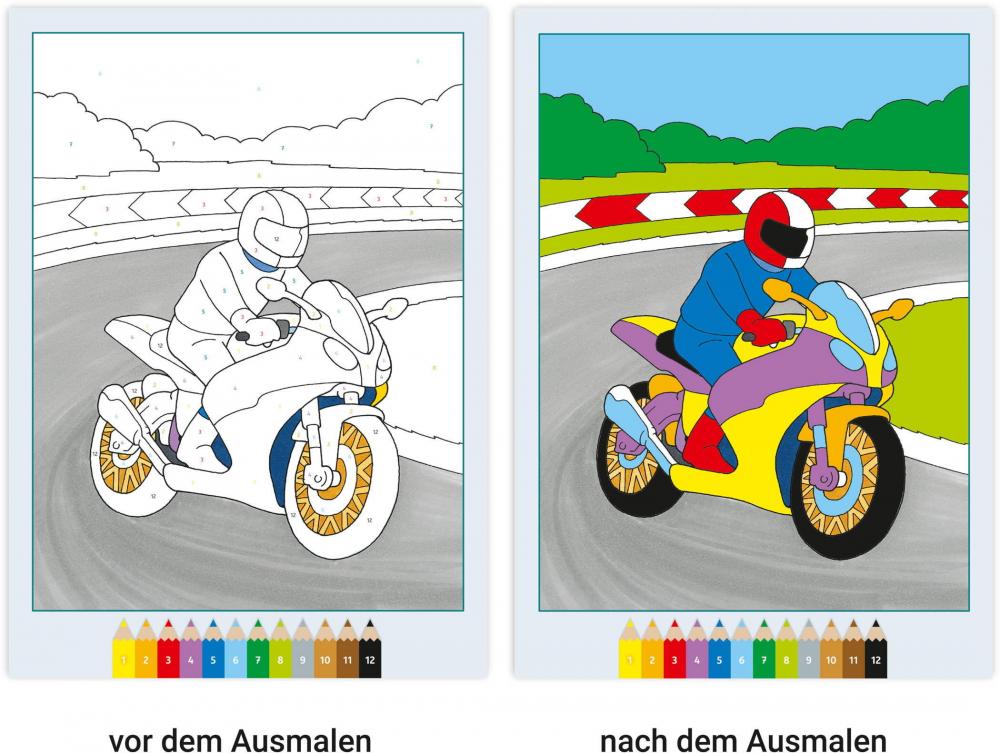 Ravensburger Buch Kreativität CreArt Malen nach Zahlen ab 5 Fahrzeuge 48886