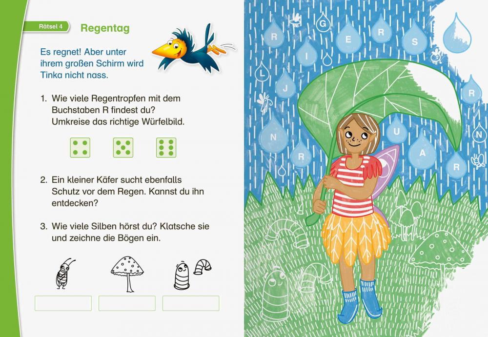 Ravensburger Buch Leserabe Rätselspaß Zauber-Malrätsel zum Lesenlernen Feen (Vor-Lesestufe) 48888