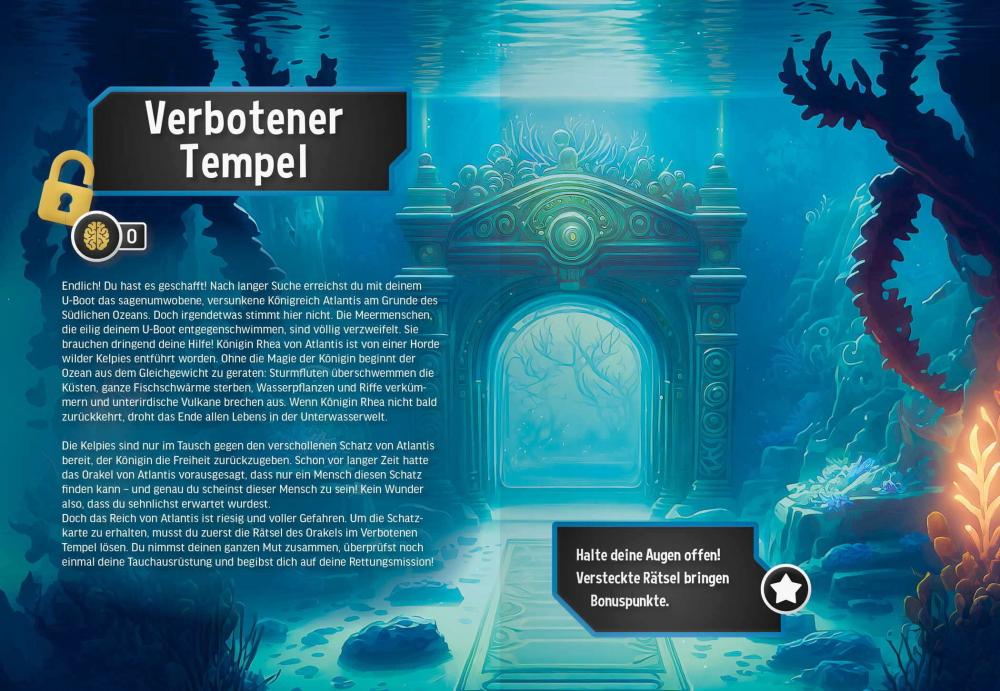 Ravensburger Buch Quiz und Rätsel Stay alive! Rätsel-Challenge Überlebe in Atlantis 48905