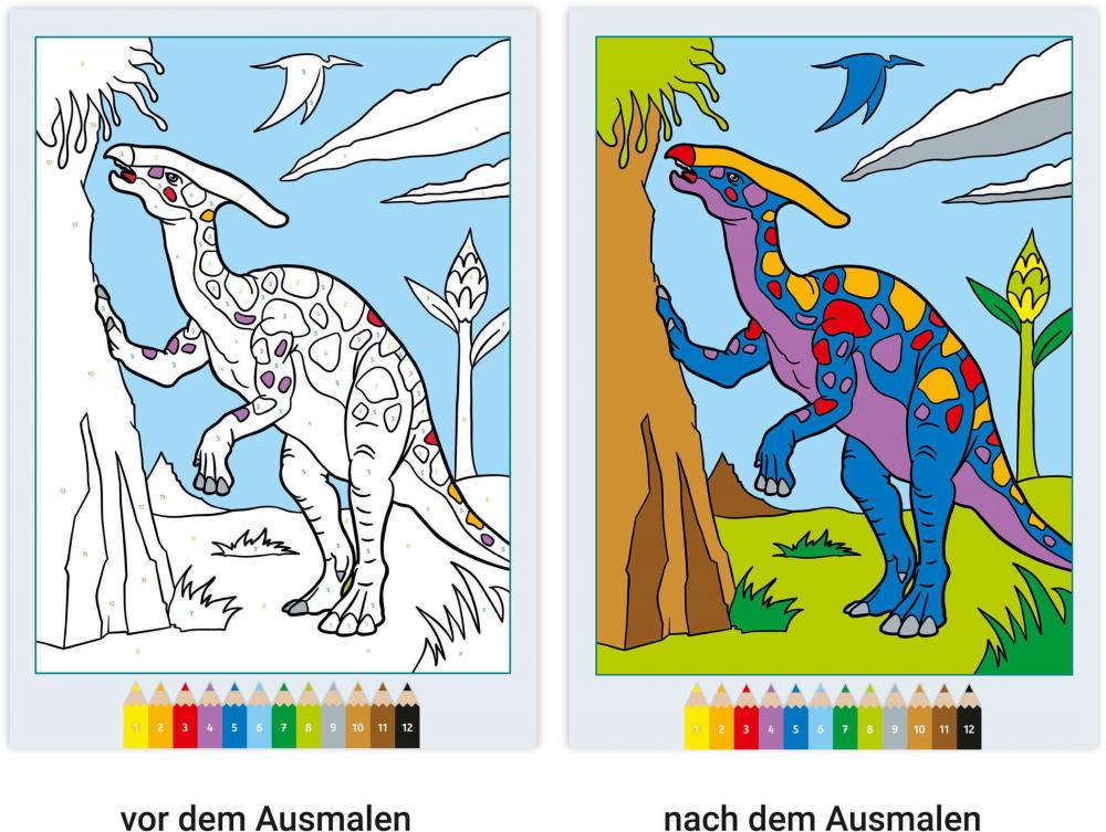 Ravensburger Buch Kreativität CreArt Malen nach Zahlen ab 5 Dinosaurier 48909