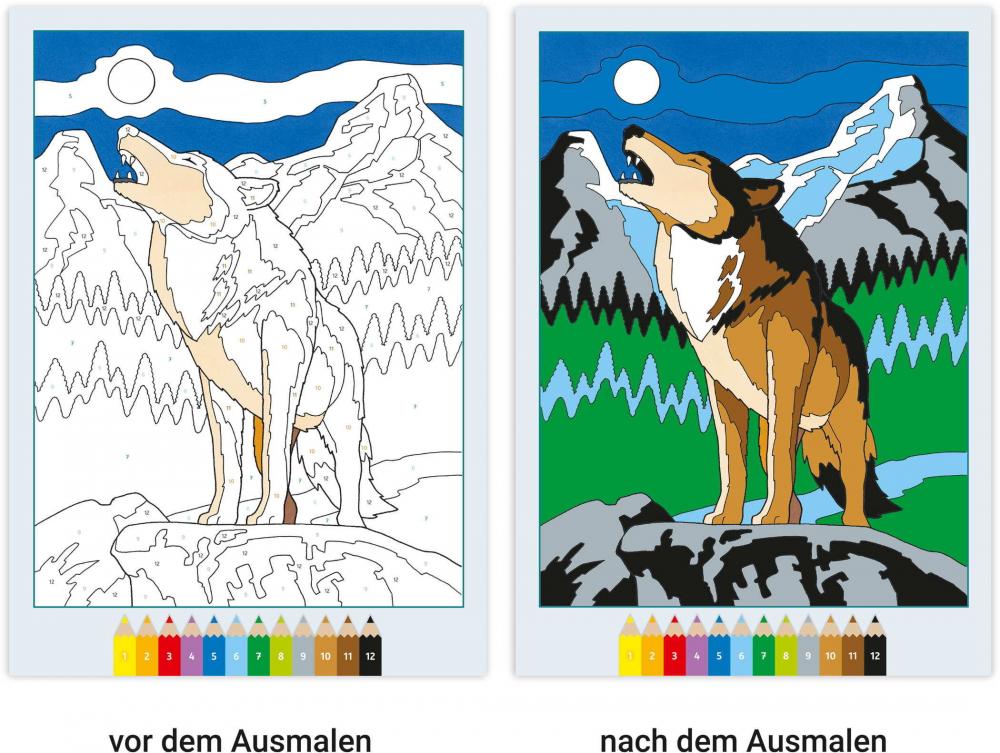 Ravensburger Buch Kreativität CreArt Malen nach Zahlen ab 7 Gefährliche Tiere 48913