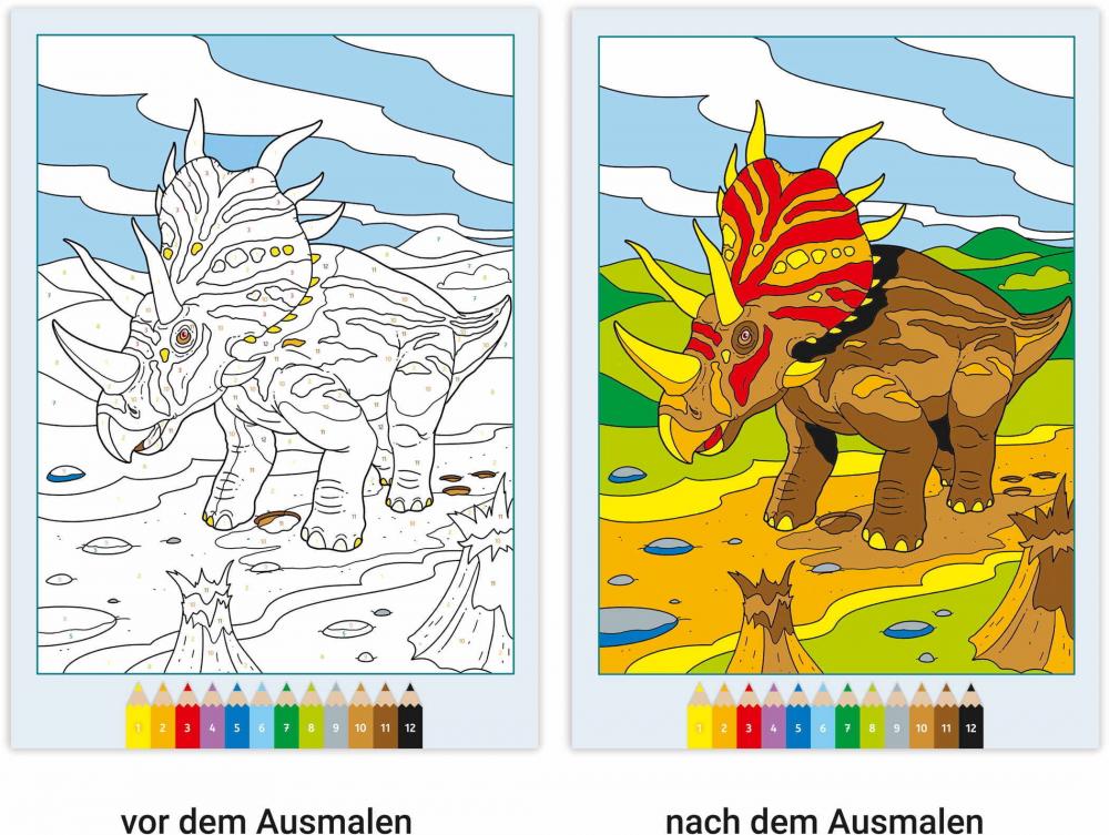 Ravensburger Buch Kreativität CreArt Malen nach Zahlen ab 7 Dinosaurier 48927