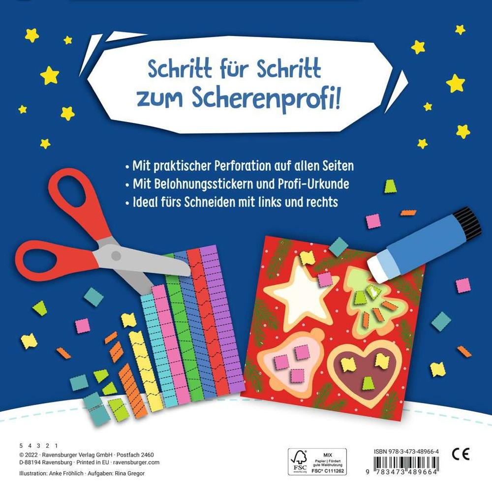 Ravensburger Buch Kreativität Schnipp-Schnapp Schneiden lernen - Weihnachten 48966