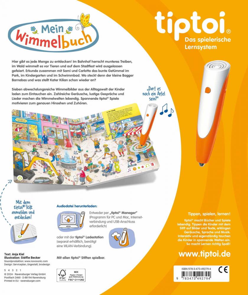 Ravensburger Buch tiptoi tiptoi Mein Wimmelbuch 49279