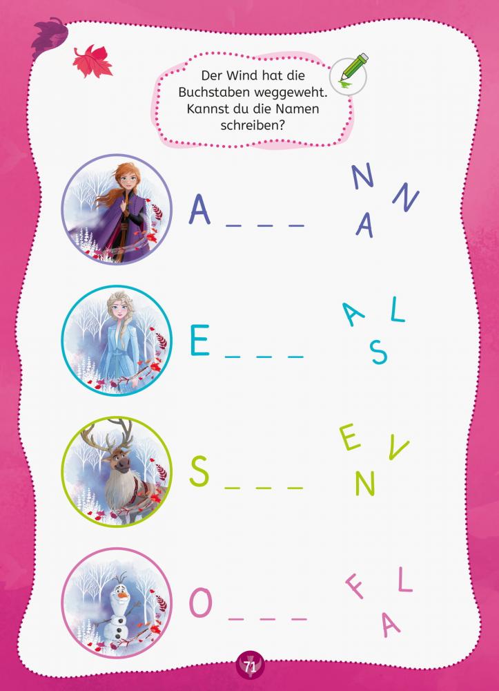 Ravensburger Buch Disney Die Eiskönigin 2 Mein Vorschulblock Lesen und Schreiben 49773