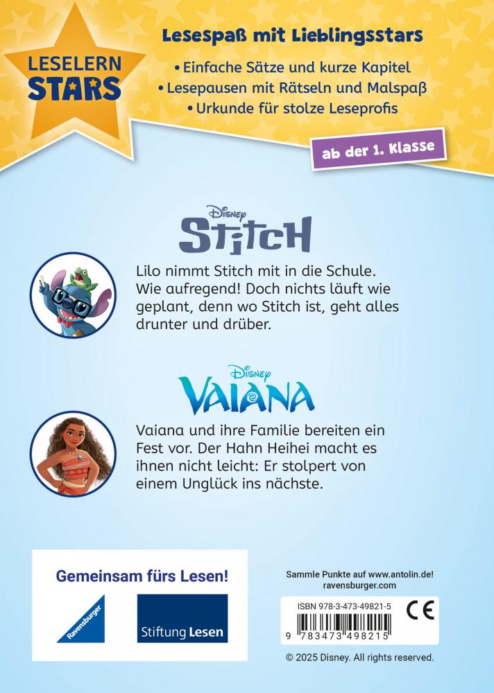 Ravensburger Buch Erzählendes Kinderbuch Leselernstars Disney Lustige Geschichten 49821