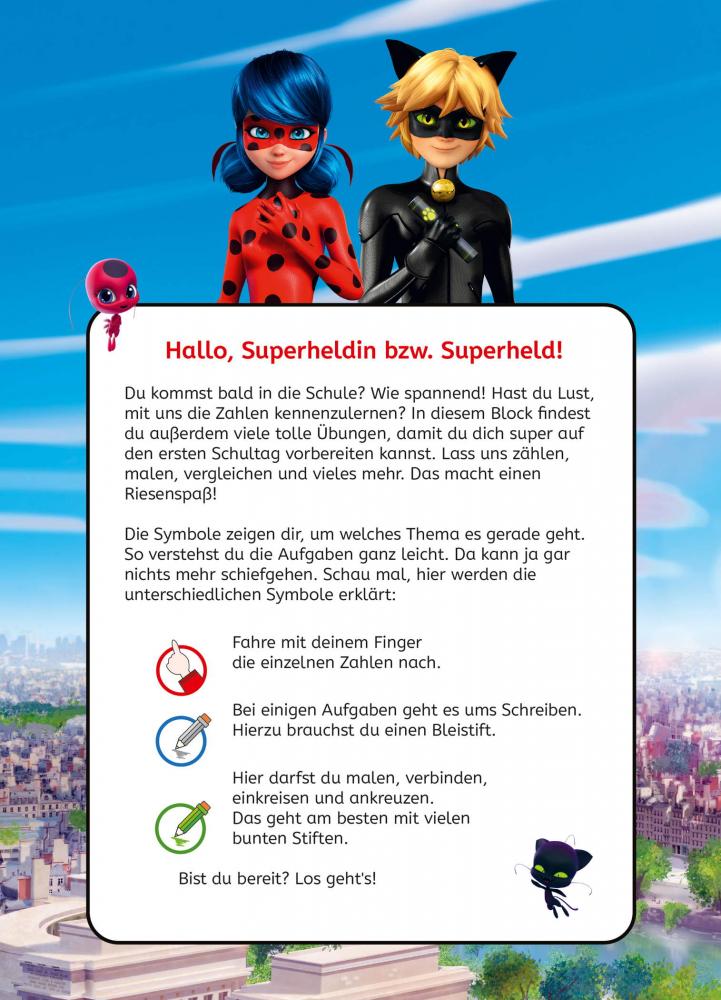 Ravensburger Buch Kreativität Miraculous Mein Vorschulblock Zählen und Rechnen 49826