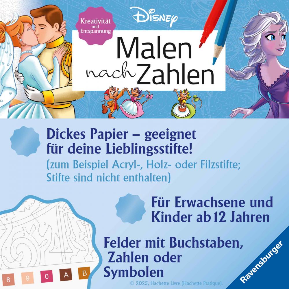 Ravensburger Buch Kreativität Disney Malen nach Zahlen Love Stories 49831