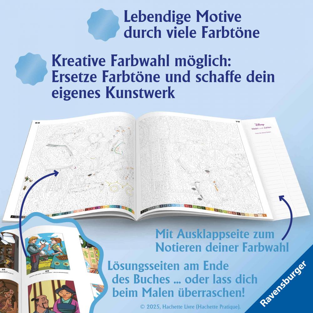 Ravensburger Buch Kreativität Disney Malen nach Zahlen Love Stories 49831