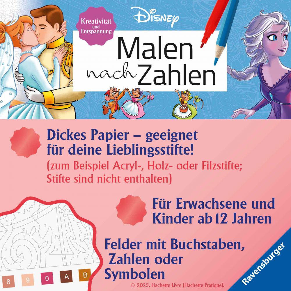 Ravensburger Buch Kreativität Disney Malen nach Zahlen Classics 49832