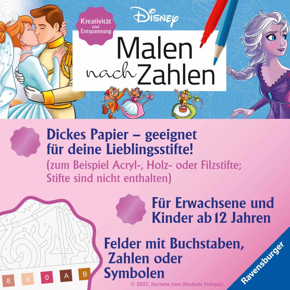 Ravensburger Buch Kreativität Disney Malen nach Zahlen Girl Power 49833