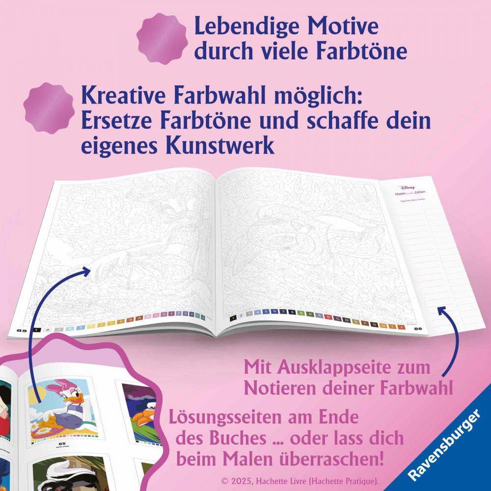 Ravensburger Buch Kreativität Disney Malen nach Zahlen Girl Power 49833