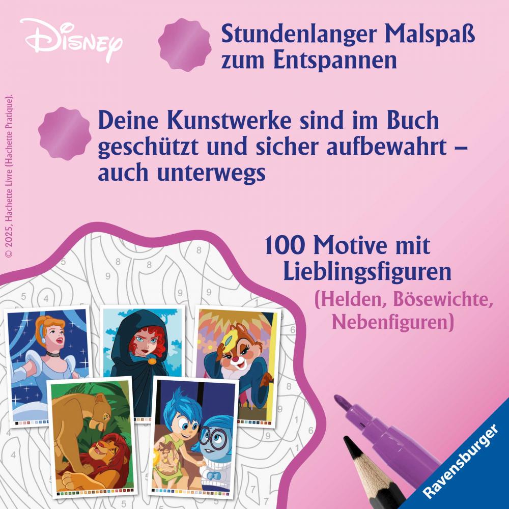 Ravensburger Buch Kreativität Disney Malen nach Zahlen Girl Power 49833