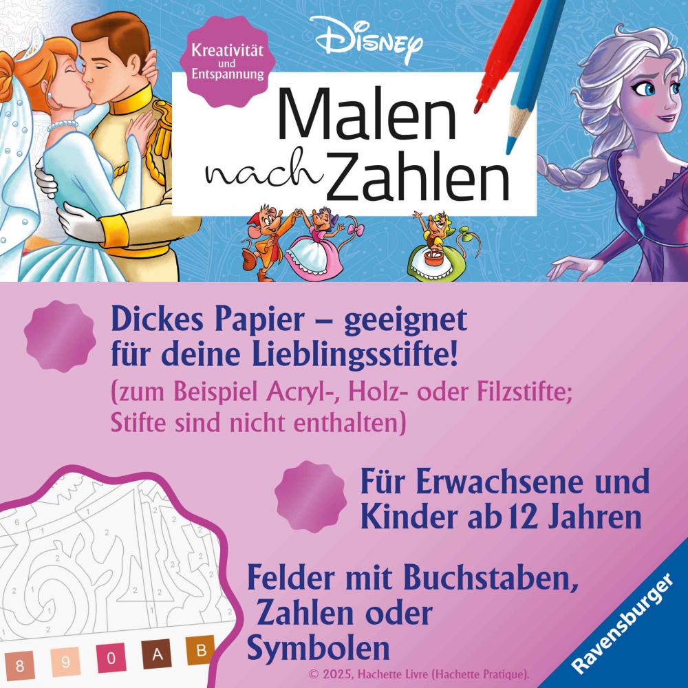 Ravensburger Buch Kreativität Disney Malen nach Zahlen Micky, Donald & Co. 49834