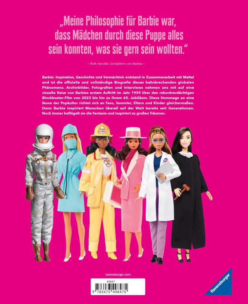 Ravensburger Buch zum Film Barbie Inspiration, Geschichte und Vermächtnis 49847