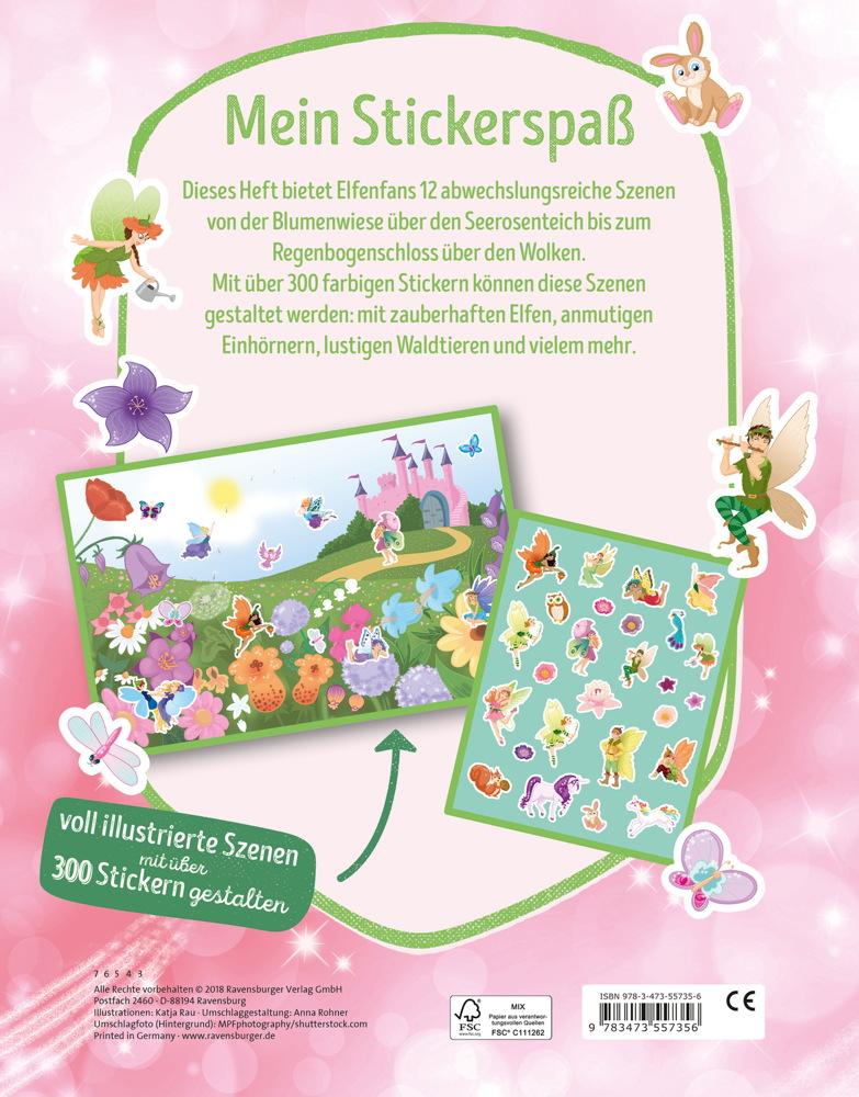 Ravensburger Buch Kreativität Mein Stickerspaß Elfenballett 55735