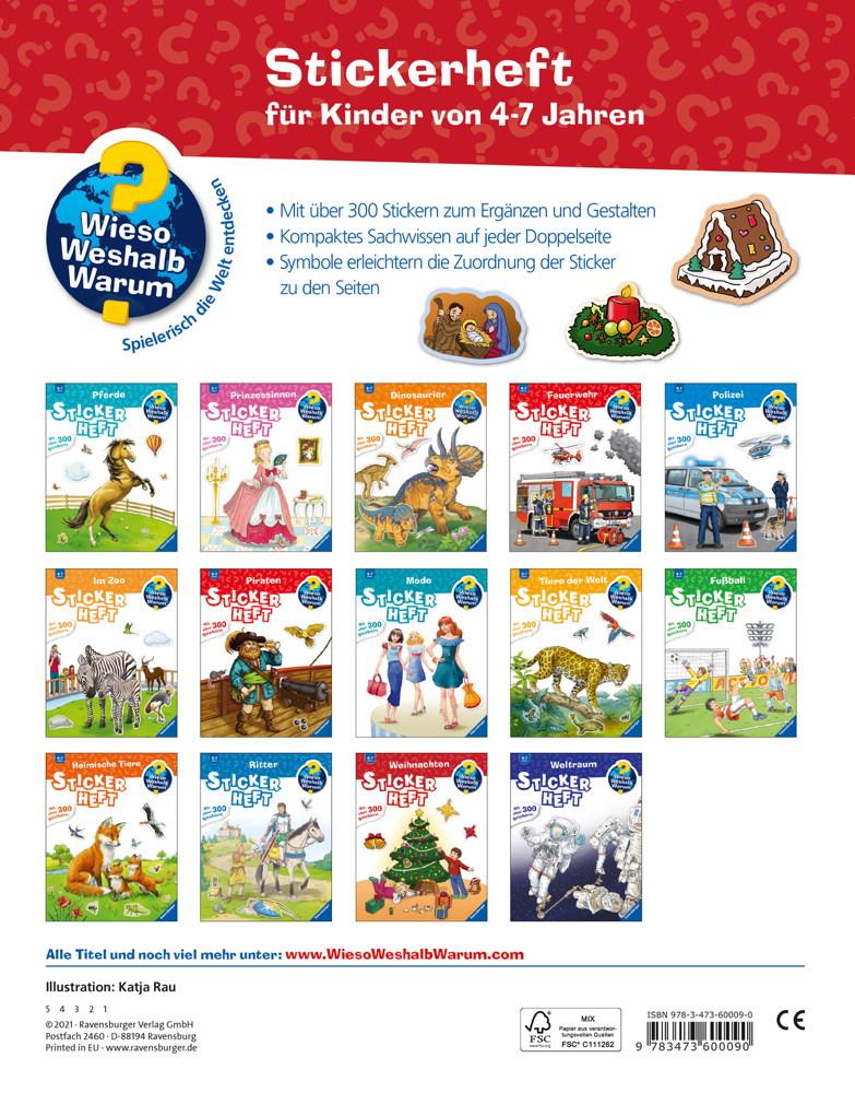 Ravensburger Buch Wieso? Weshalb? Warum? Stickerheft Weihnachten 60009