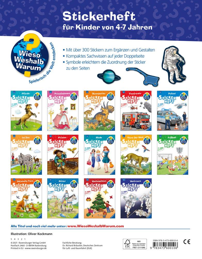 Ravensburger Buch Wieso? Weshalb? Warum? Stickerheft Weltraum 60010