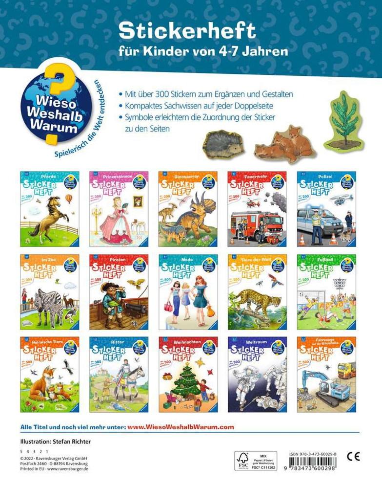 Ravensburger Buch Wieso? Weshalb? Warum? Stickerheft Im Wald 60029