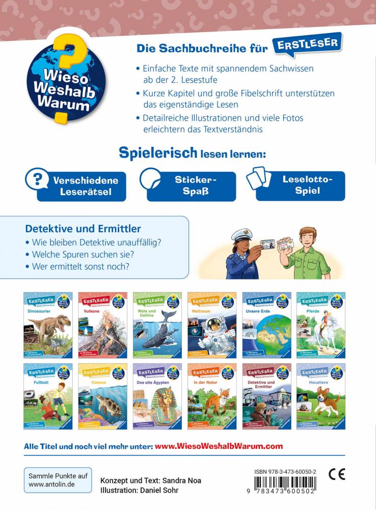 Ravensburger Buch Wieso? Weshalb? Warum? Erstleser Band 11 Detektive und Ermittler 60050