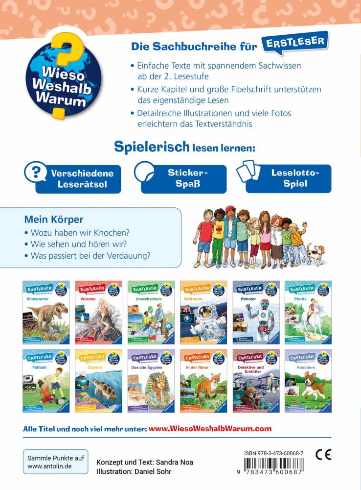 Ravensburger Buch Wieso? Weshalb? Warum? Erstleser Band 15 Mein Körper 60068