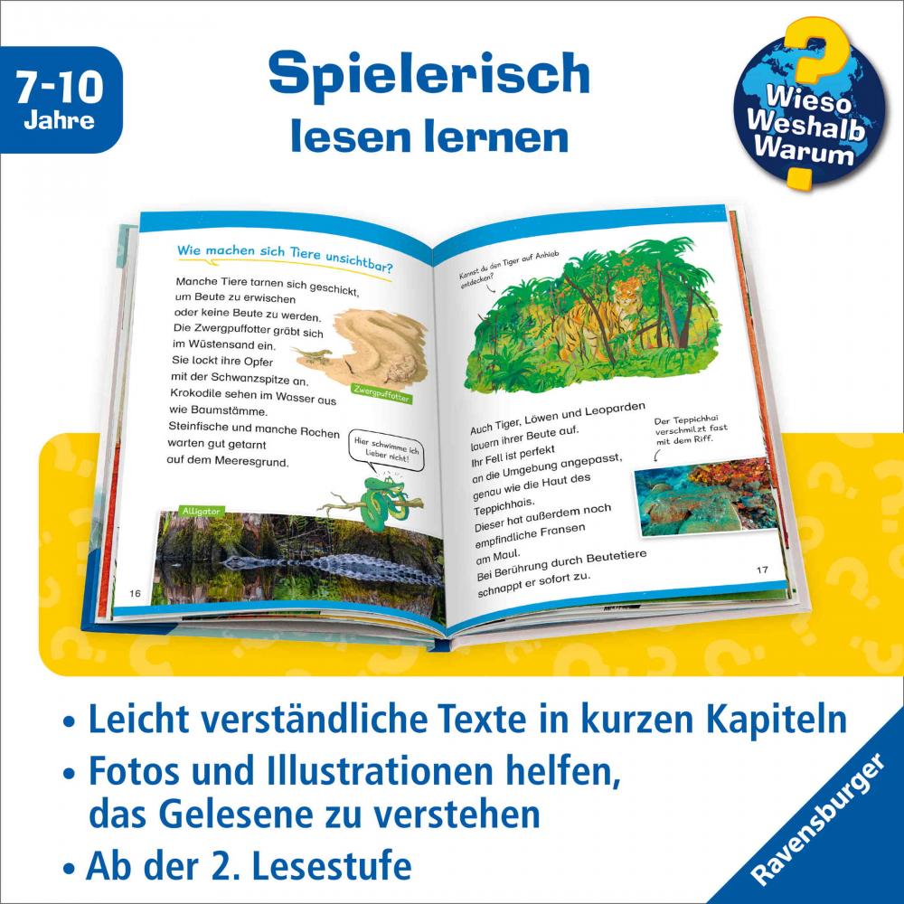 Ravensburger Buch Wieso? Weshalb? Warum? Erstleser Band 16 Gefährliche Tiere 60071