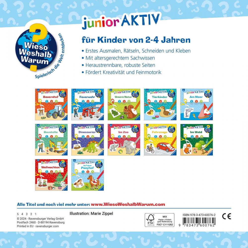 Ravensburger Buch Wieso? Weshalb? Warum? junior AKTIV Auf dem Ponyhof 60076